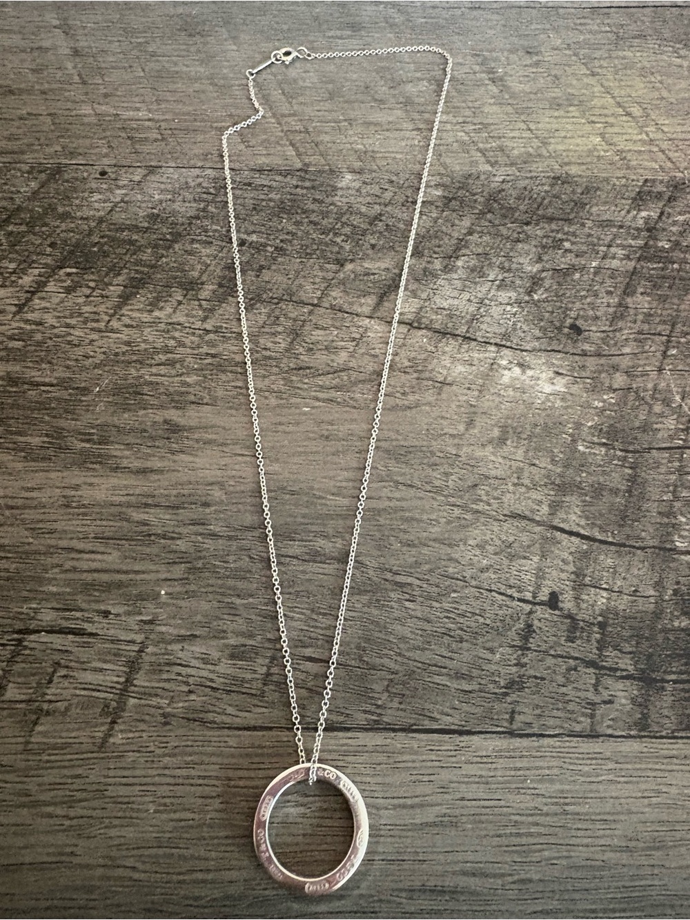 Authentic Tiffany & Co. - Sterling Silver 1837 Circle
Pendant Necklace 16.5" - Picture 3 of 16